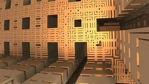 Abstract three-dimensional fractal イラスト素材