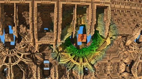 Abstract three-dimensional fractal Illustrazione stock