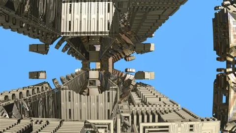 Abstract three-dimensional fractal Illustrazione stock