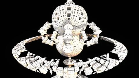 Abstract three-dimensional fractal 库存插图