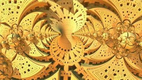 Abstract three-dimensional fractal Illustrazione stock