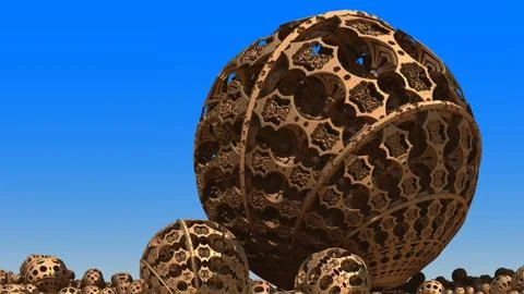 Abstract three-dimensional fractal Stockillustratie