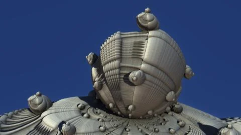 Abstract three-dimensional fractal Stock Illustration