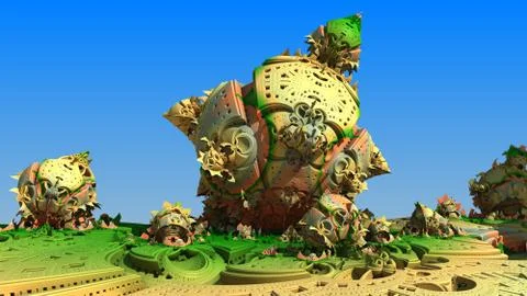 Abstract three-dimensional fractal Illustrazione stock