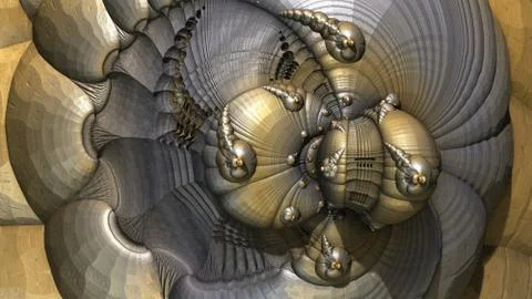 Abstract three-dimensional fractal Stock Illustration