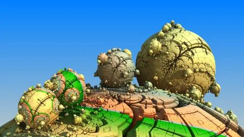 Abstract three-dimensional fractal 스톡 일러스트