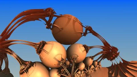 Abstract three-dimensional fractal Illustrazione stock