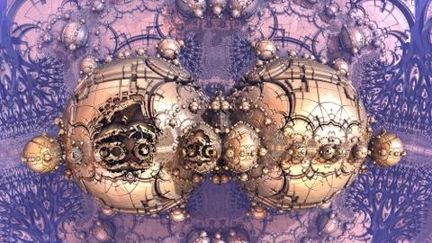 Abstract three-dimensional fractal 스톡 일러스트