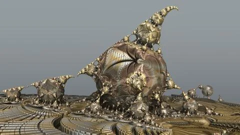 Abstract three-dimensional fractal Illustrazione stock