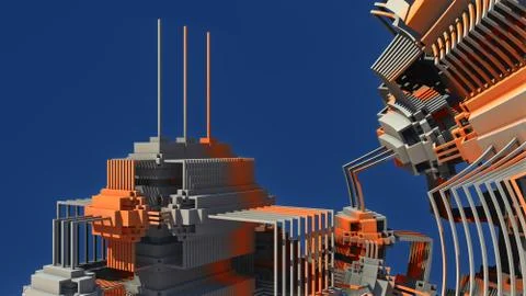 Abstract three-dimensional fractal イラスト素材
