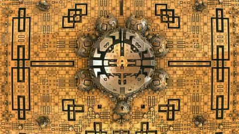 Abstract three-dimensional fractal Illustrazione stock