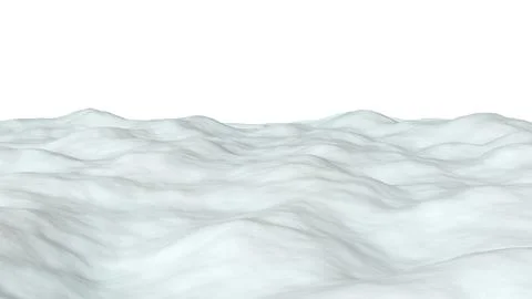 Abstract three-dimensional isolate with a relief wavy surface and smooth curv Stock Illustration