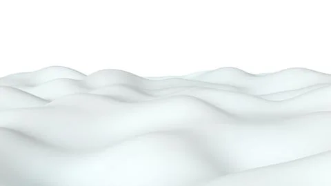 Abstract three-dimensional isolate with a relief wavy surface and smooth curv Stock Illustration