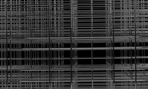 Abstract three dimensional net 3d illustration Stock Illustration