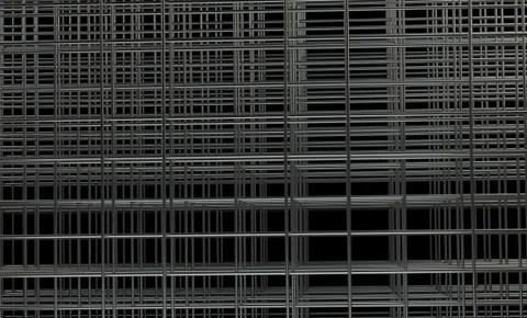 Abstract three dimensional net 3d illustration Stock Illustration