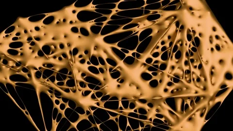 An abstract three-dimensional network dynamically transforms Stock Footage 331888101