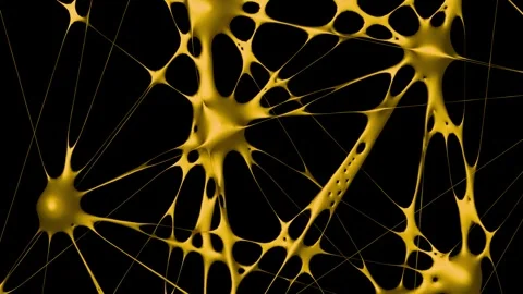 An abstract three-dimensional network dynamically transforms Stock Footage 331888113