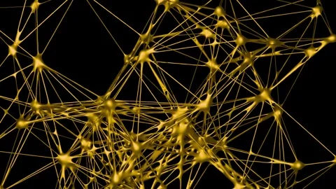 An abstract three-dimensional network dynamically transforms Video stock 331888139