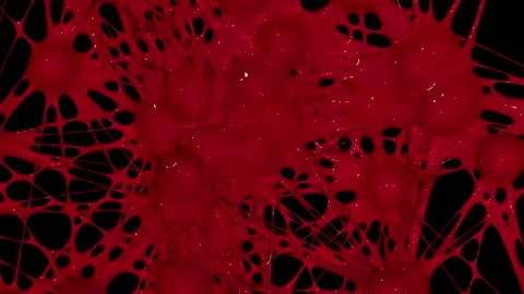 An abstract three-dimensional network dynamically transforms Video stock 331888160