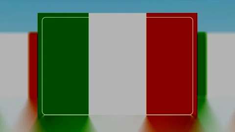 Abstract three dimensional render of the italian flag standing in a row wit.. Vídeos de archivo 343643796