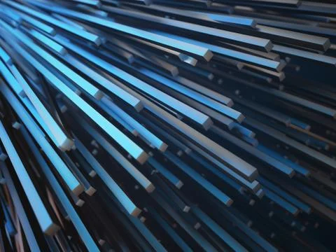 Abstract Three Dimensions Metal Shape Stock Illustration