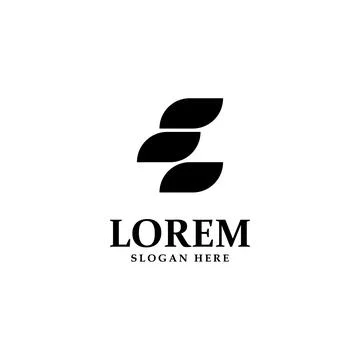 Abstract three leaf logo design template Stock Illustration