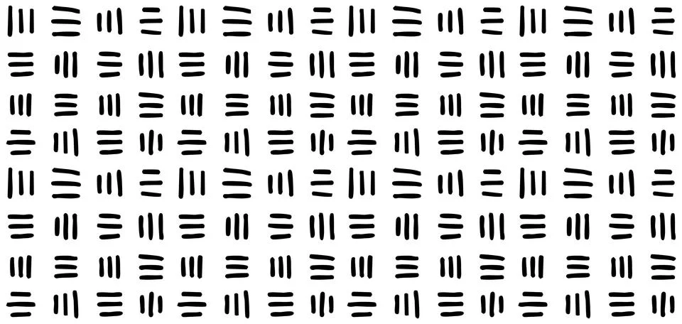 Abstract Three Stripes checkered Pattern. Doodle seamless print parallel lines Stock Illustration