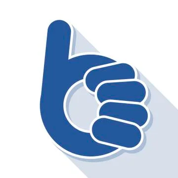 Abstract thumb up- like symbol Stock Illustration