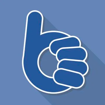 Abstract thumb up- like symbol Stock Illustration