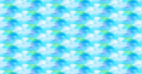 Abstract Tie-Dye Pattern in Light Blues and Greens Stock Illustration