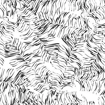 Abstract tiger skin seamless pattern. Camouflage background of exotic fur. 스톡 일러스트