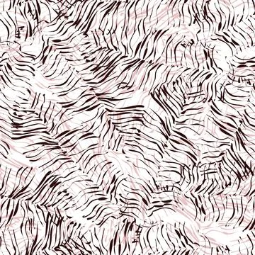 Abstract tiger skin seamless pattern. Camouflage background of exotic fur. Stockillustratie