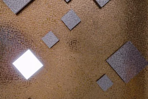 Abstract tile big light square, pixel mosaic background. Stock Photos