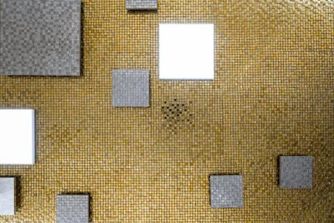 Abstract tile big square, pixel mosaic background. Foto stock
