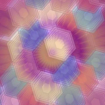 Abstract tile with hexagonal patterns, modern background for design Stock Illustration