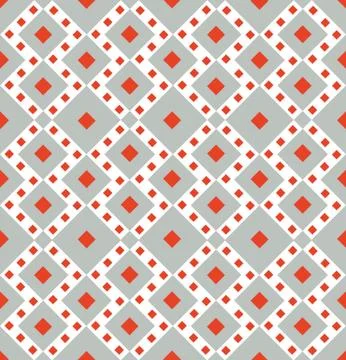 Abstract Tile ornament. Geometric square shape seamless pattern. Geometrical Stock Illustration