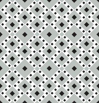 Abstract Tile ornament. Geometric square shape seamless pattern. Stock Illustration