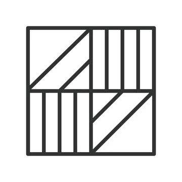 Abstract tile pattern, icon in line design. tile, pattern, geometric, grid Illustrazione stock