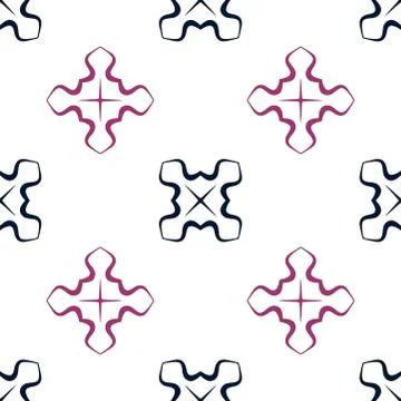 Abstract tileable background or texture in geometric ornamental style. Tileab Illustrazione stock