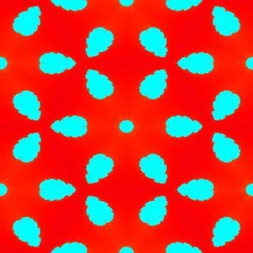 Abstract tileable red turquoise pattern Stock Illustration