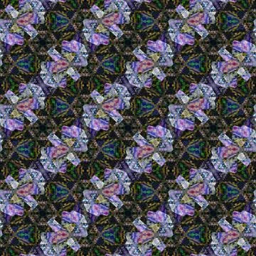 Abstract tileable seamless regular ornamental mosaic pattern Stock Illustration