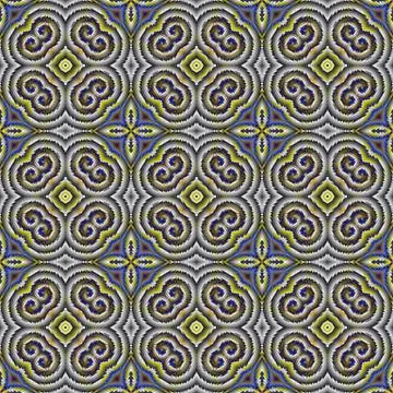 Abstract tileable seamless regular ornamental mosaic pattern Stock Illustration