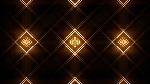 Abstract Tiled Tribal Pattern Wallpaper Background Loop Stock Footage 256936255