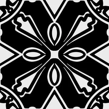 Abstract Tiles (Black, White) Stock Illustration