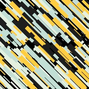 Abstract tiles with diagonal geometric pattern with yellow and blue figures o Stockillustratie