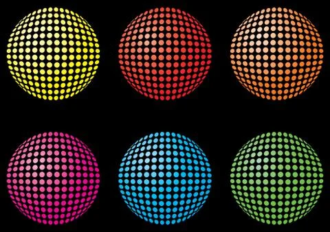 Abstract is tiles sphere. Stock Illustration