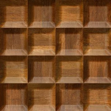 Abstract tiles stacked for seamless background, wooden surface Stock Illustration