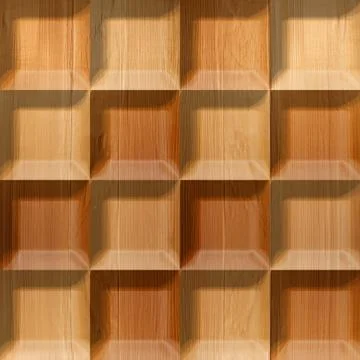 Abstract tiles stacked for seamless background, wooden surface Stock Illustration