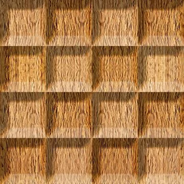 Abstract tiles stacked for seamless background, wooden surface Stock Illustration