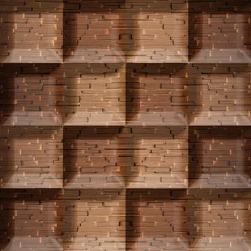 Abstract tiles stacked for seamless background, wooden surface Stock Illustration